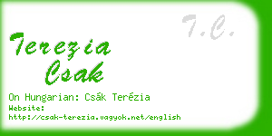 terezia csak business card